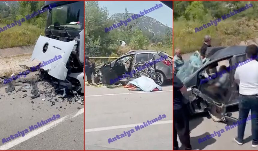 Antalya-Isparta yolunda feci kaza: 1 kişi hayatını kaybetti!