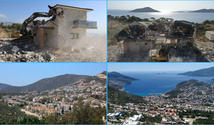 Antalya Kaş’ta kaçak yapıların 10’uncu yıkım ihalesi de iptal edildi!