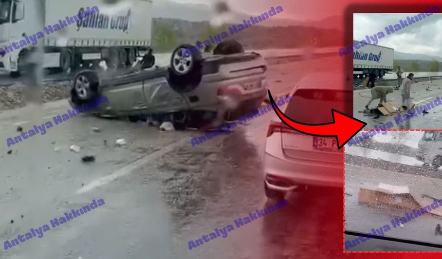 Antalya-Korkuteli yolunda 2 kişi hayatını kaybetti! İşte o görüntüler