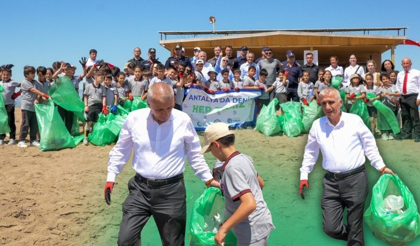 Antalya Manavgat'ta kıyı temizliği yapıldı!