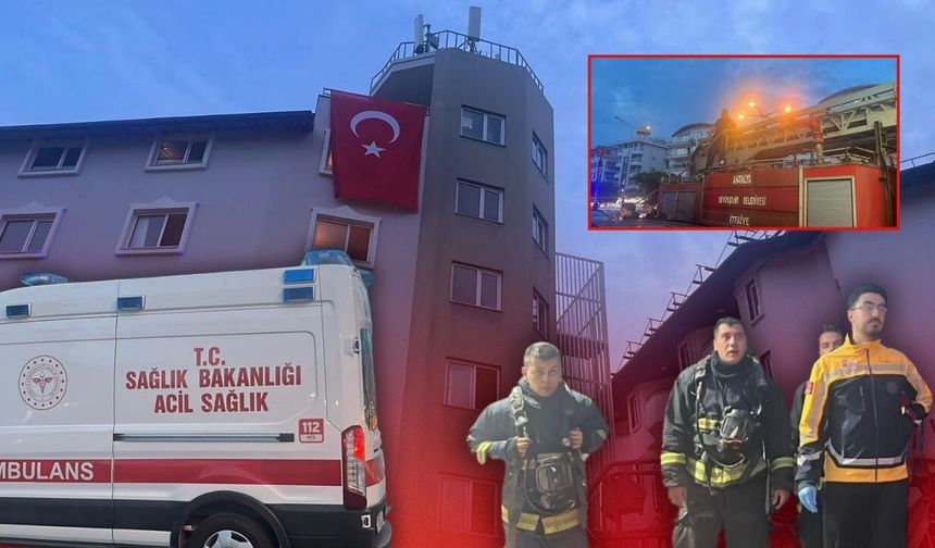 Antalya'da otel mutfağında korkutan yangın!