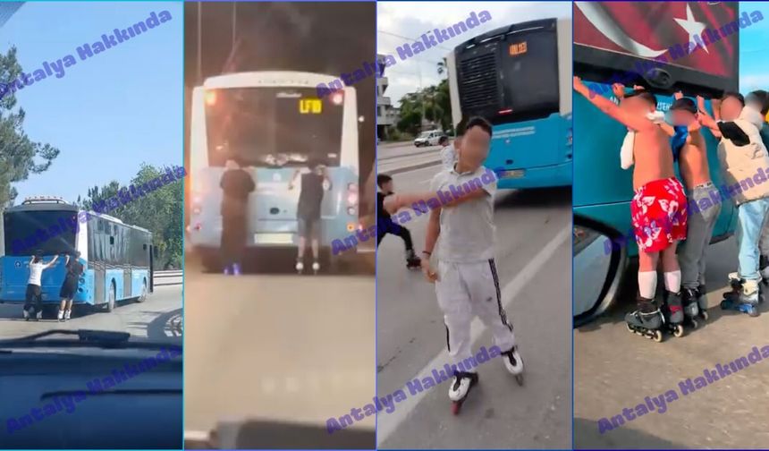 Antalya’da patenci terörü bitmiyor! Vatandaşa el hareketi çektiler!