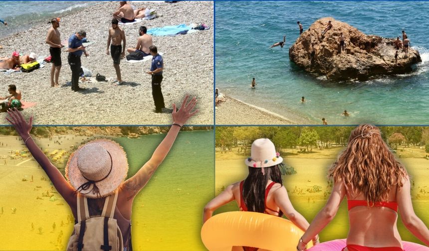 Antalya'da Konyaaltı Sahili'ne büyük ilgi: Bayramda doldu taştı!