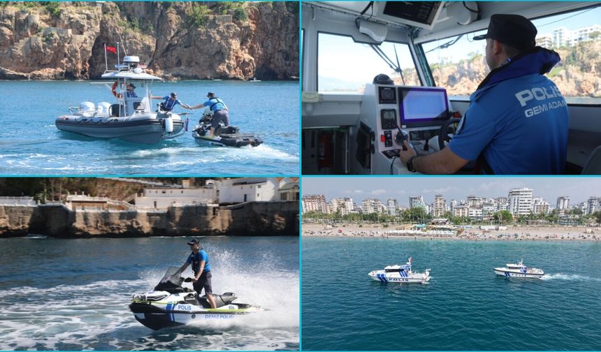 Antalya'da deniz polisi aralıksız görevde!