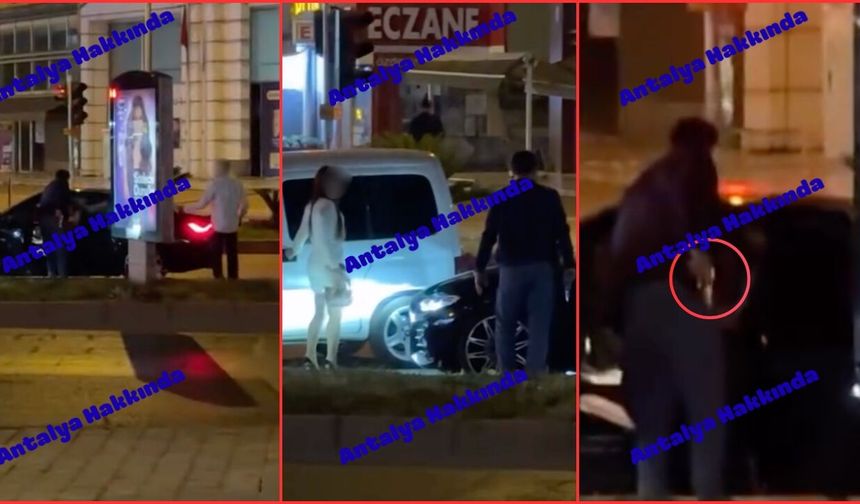Antalya’da silah zoruyla kadınları arabasına aldı! O anlar kamerada