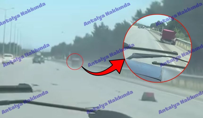 Antalya'da bariyerlere çarpan otomobil metrelerce sürüklendi!