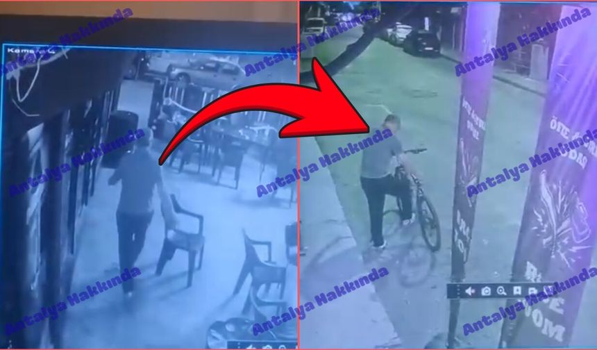 Antalya'da bisiklet hırsızlığı kamerada!