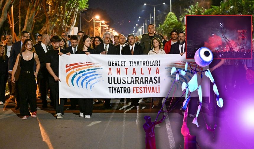 Antalya'da tiyatro festivali renkli kortejle başladı!