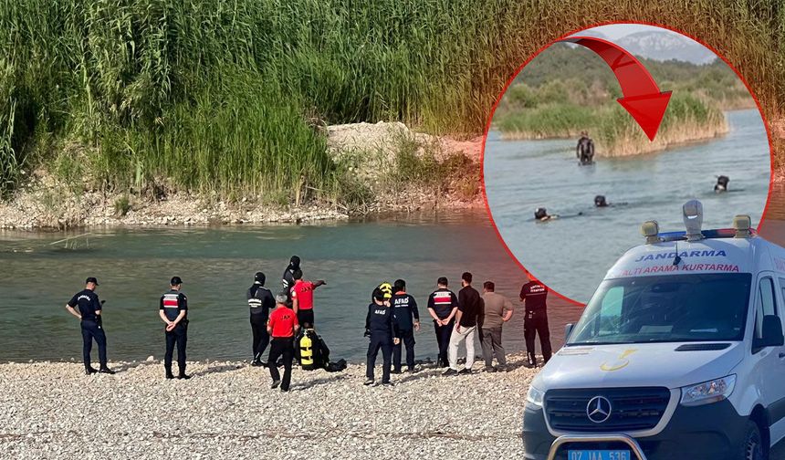 Antalya Aksu Çayı’nda akıntıya kapılan genç gözden kayboldu!