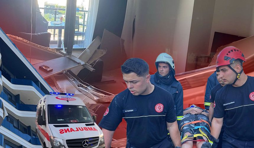 Antalya'da korkutan olay: Evin tavanı çöktü, 2 kişi yaralandı