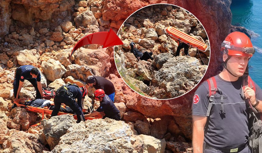 Antalya'da can pazarı: Balık tutarken falezlerden düştü!