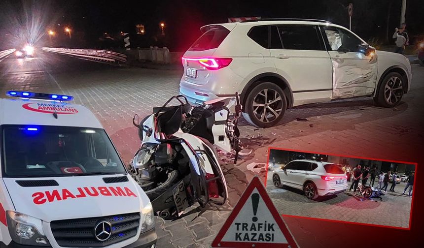 Antalya'da feci çarpışma: Motosiklet sürücüsü ağır yaralandı!
