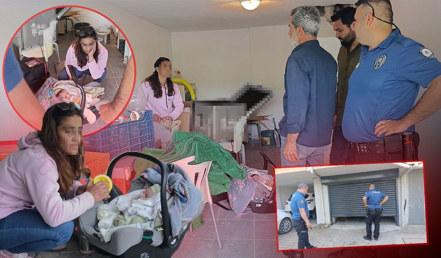 Antalya'da garajdaki “Hırsız” ihbarından anne ve bebek çıktı!