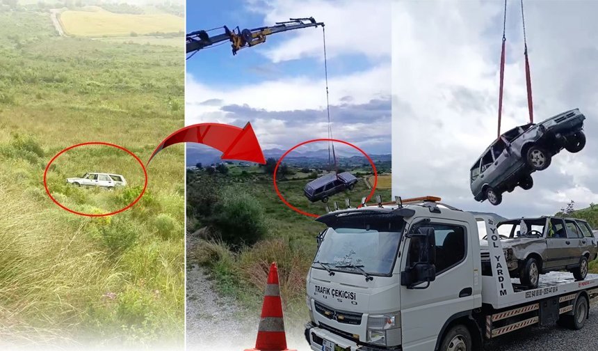Antalya'da otomobil şarampole uçtu: 2 kişi yaralandı