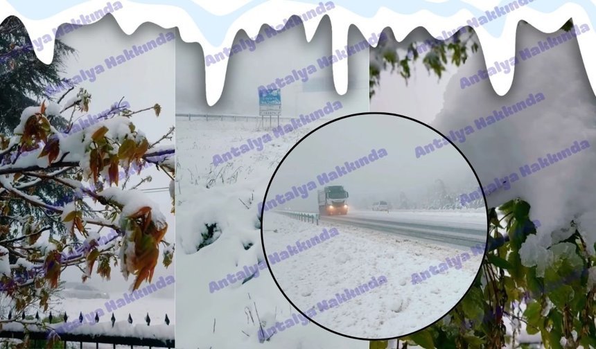 Mayıs ayında kar şoku! Antalya-Denizli yolu beyaz gelinliği giydi