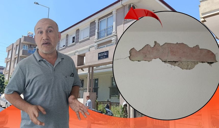 Antalya'da çökme tehlikesi olan apartmanda korkutan yaşam!