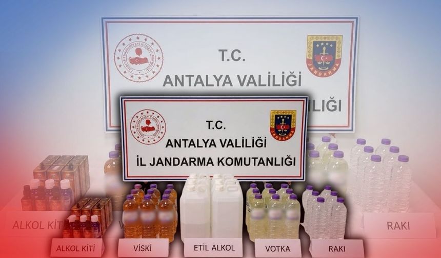 Antalya'da sahte alkol operasyonu! Zehir taciri evinde yakalandı