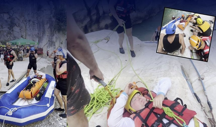 Antalya'da kanyon gezisi hastanede bitti: Ayağı kırılan turist kurtarıldı!