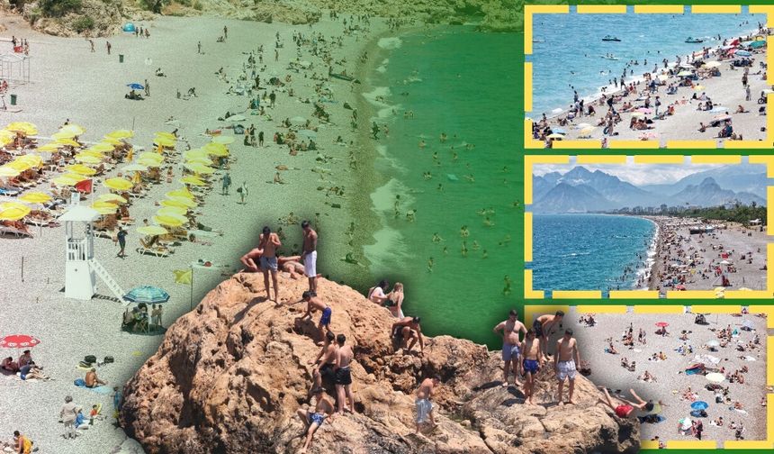 Antalya'da bayram tatilinin son gününde vatandaşlar Konyaaltı Sahili’ne akın etti