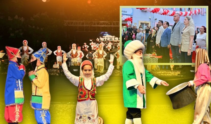 Antalya'da bulunan Konyaaltı İlkokulundan görkemli yıl sonu şenliği