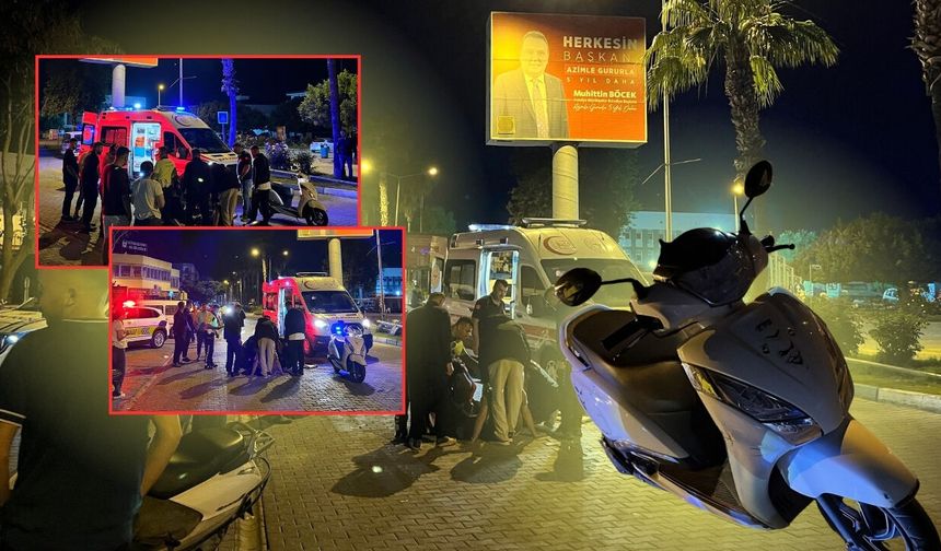 Antalya'da seyir halindeyken ön tekeri patlayan motosiklet sürücüsü ağır yaralandı