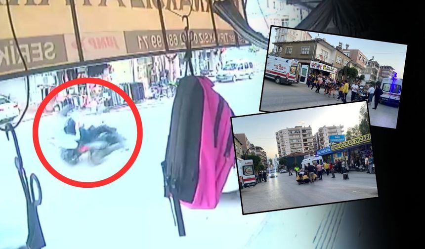 Antalya'da iki motosiklet çarpıştı! 3 kişinin yaralandığı kaza kamerada