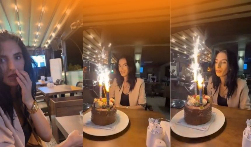 Kübra'dan geriye bu görüntüler kaldı! Doğum gününü böyle kutlamış...