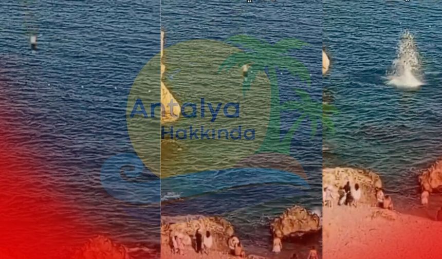 Antalya'da ölüme meydan okudu! Metrelerce yükseklikten denize atladı
