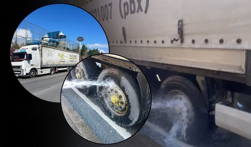 Antalya'da tır yangını ucuz atlatıldı!