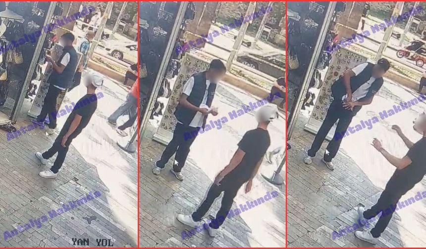 Antalya’da akılalmaz hırsızlık kamerada: Pantolonuna sıkıştırıp devam etti!