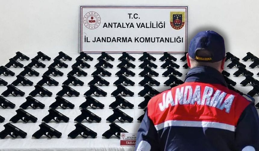 Antalya'da büyük operasyon! 100 tabanca ele geçirildi