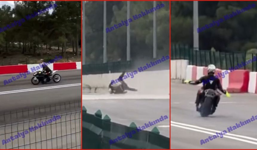 Antalya'da Kepez Drag Pisti’nde feci kaza kamerada!
