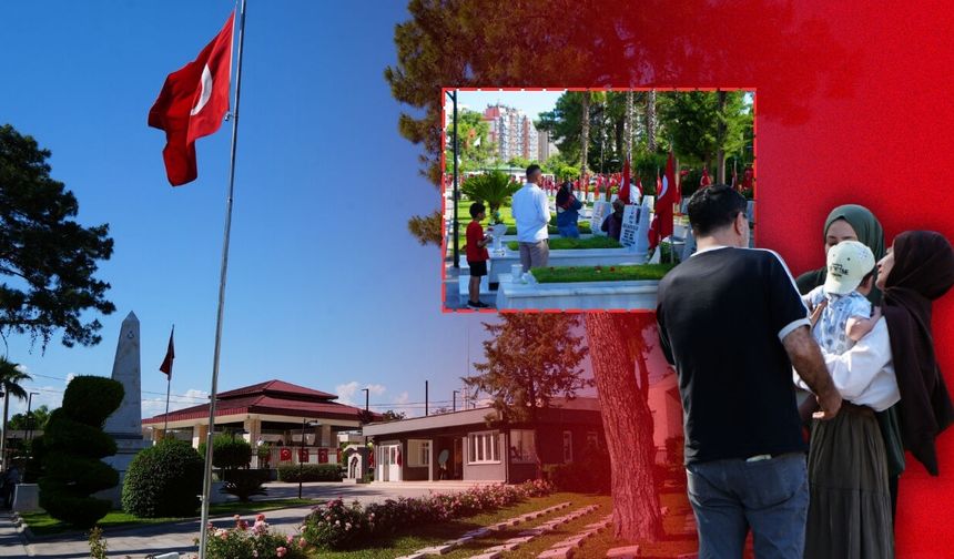 Antalya şehitliğinde bayram arifesinde duygusal ziyaret!