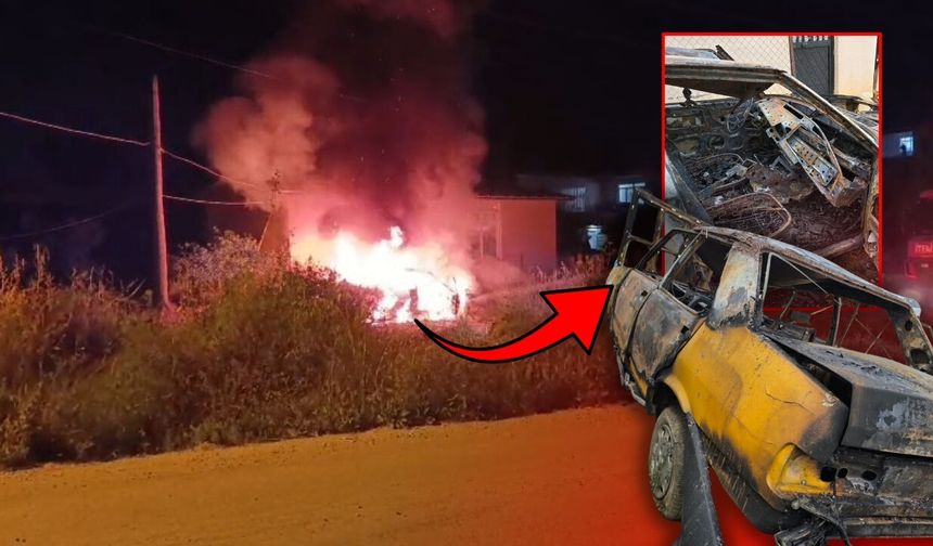 Antalya'da park halindeki otomobil alev alev yandı! İşte o anlar