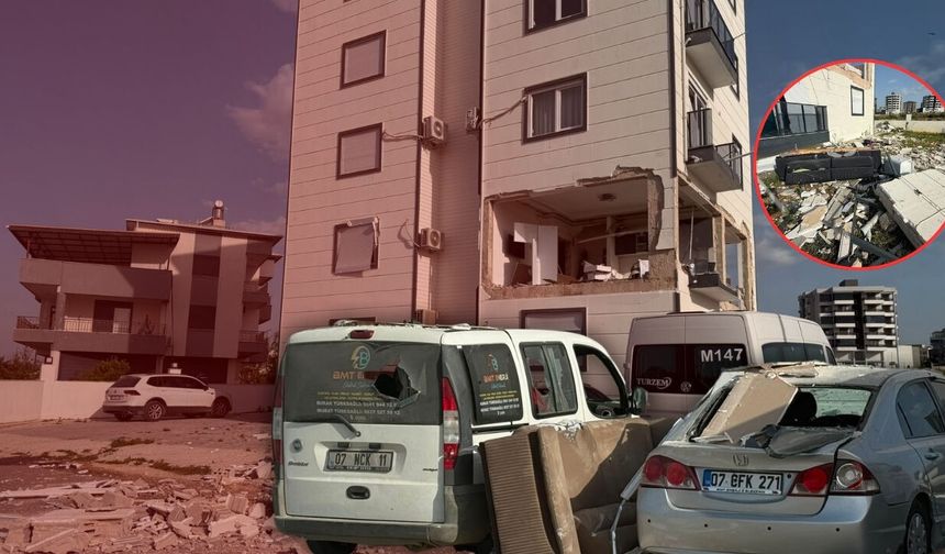 Antalya'da tüp patladı bina harabeye döndü: 1 ağır yaralı!