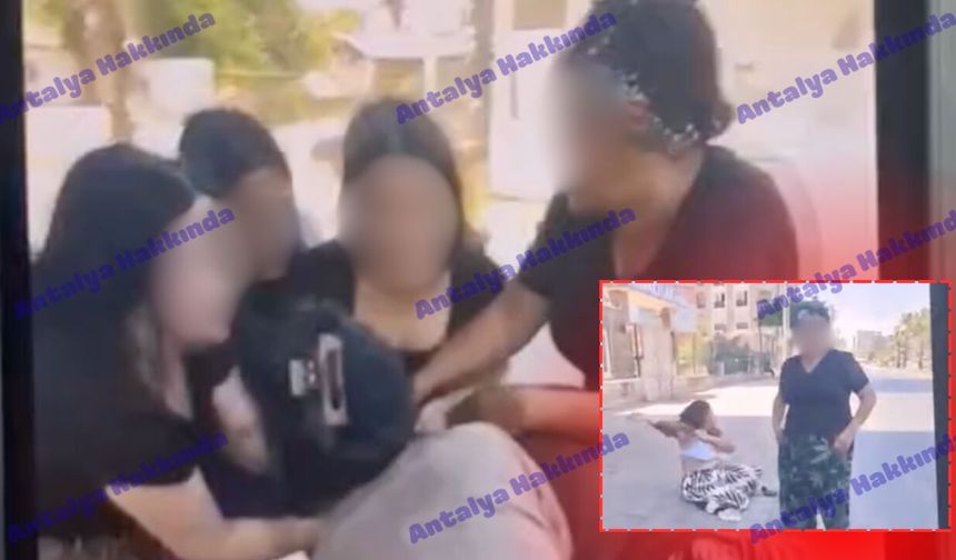 Antalya’da bir kadın 5 kişi tarafından darp edildi! İşte o anlar