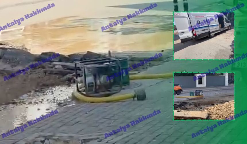 Antalya'da doğal gaz borusu patladı! İşte o anlar