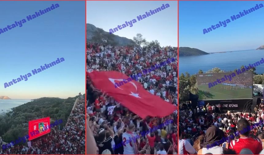 Antalya'da milli maç heyecanı antik tiyatroda yaşandı!