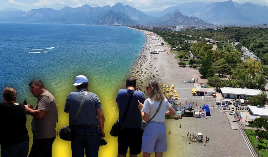 Antalya'da sınav stresini sahilde attılar!