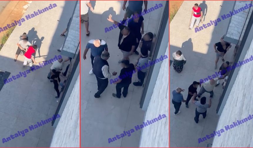 Antalya'da silahlı ve sopalı kavga kamerada!