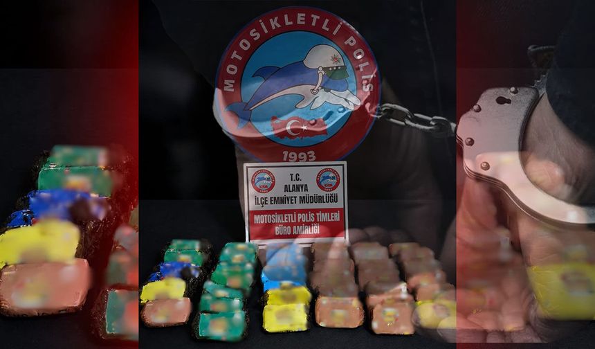 Antalya'da motosiklette kilolarca esrar ele geçirildi!