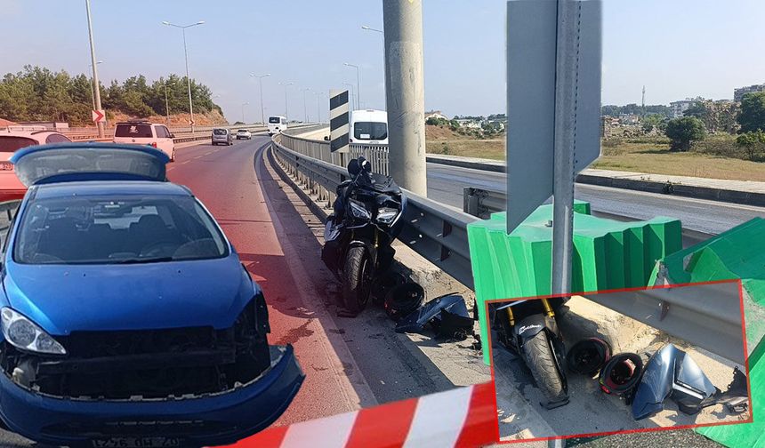 Antalya'da korkutan çarpışma: 2 kişi yaralandı
