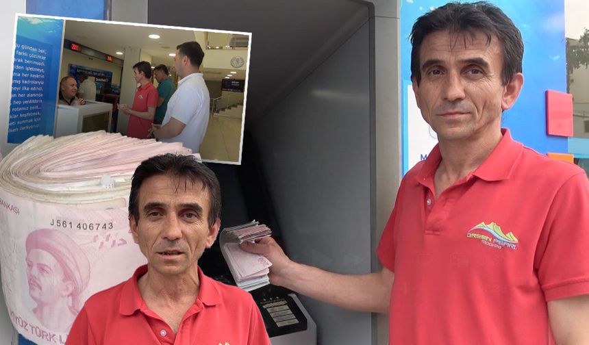 Antalya'da ATM'de unutulan parayı bankaya teslim etti!