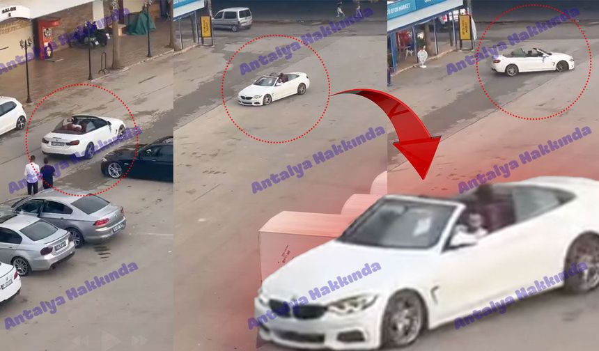 Antalya'da lüks araçla tehlikeli drift: O anlar kamerada!