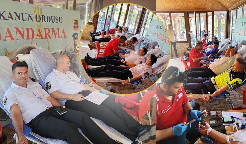Antalya'da jandarmadan kan bağışı seferberliği!