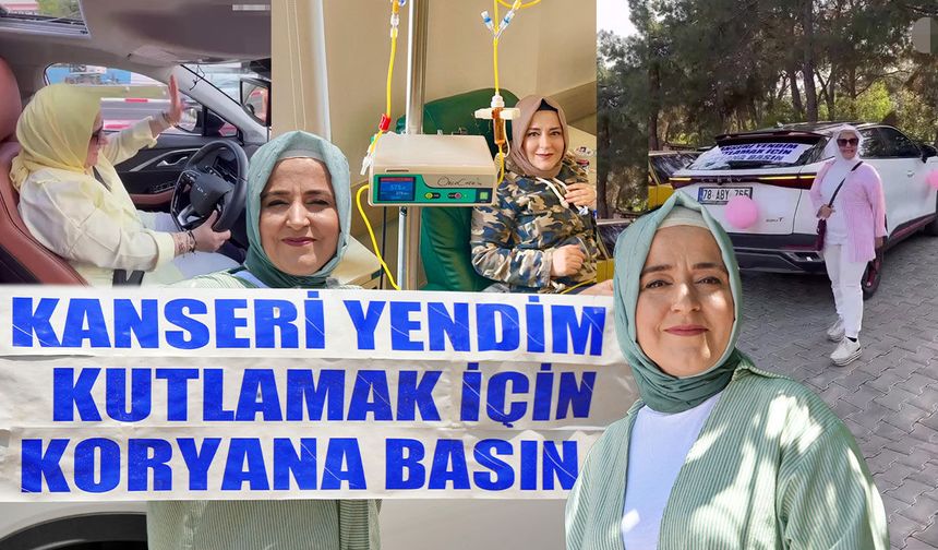 Kanseri yendi, sevincini Antalya sokaklarında kornalarla kutladı!