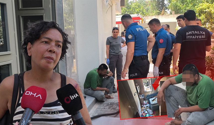Antalya’da korku dolu anlar: Kendini odaya kilitleyen genç yangın çıkardı!