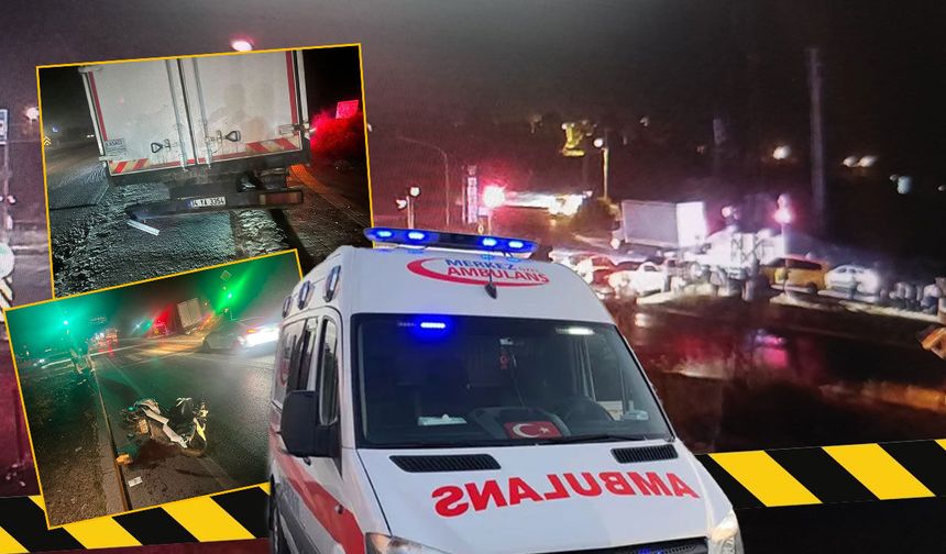 Antalya'da ölümlü kaza: Kamyona çarpan motosiklet sürücüsü hayatını kaybetti