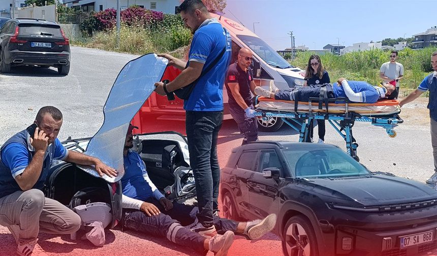 Antalya'da korkutan çarpışma: Mesai arkadaşları yardıma koştu
