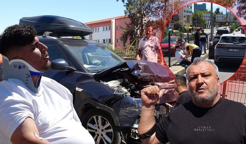 Antalya’da üst geçitte feci kaza: Araçlar birbirine girdi, 1 kişi yaralandı